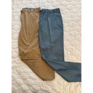 2 Pairs Men's Brooks Brothers Light Weight  Chino Stretch Clark Fit Pants  42/32